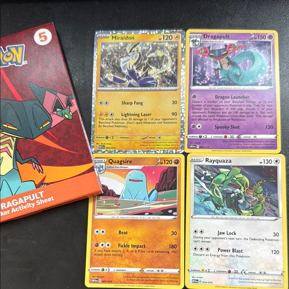 Mcdonald‘s Pokemon Card Set with Activity Sheet - Miraidon